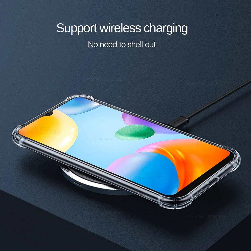 Чехол с подушкой безопасности, прозрачная задняя крышка для Xiaomi 12T PRO Redmi 10c 10A 10S 11 11S 9 9S 9A 9T A1 + противоударные мягкие силиконовые чехлы для телефонов