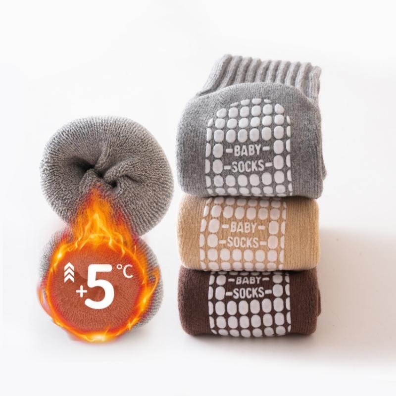 Носки для новорожденных девочек и мальчиков, зимние толстые теплые детские гольфы, длинные носки для девочек и мальчиков, мягкие нескользящие носки для малышей, От 0 до 4 лет