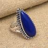 Lapis Lazuli Gemstone Handmade Solid 925 Sterling Silver Ring Jewelry