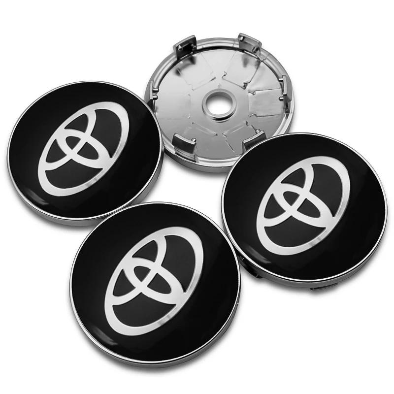 4Pcs 56mm 60mm 62mm 57mm Car Wheel Center Hub Cap Stickers Accessory For Toyota Rav4 Yaris Avensis Corolla Camry crown Rim Cover