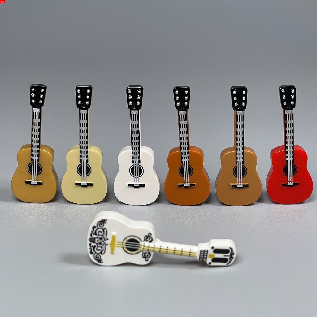 MOC Bricks Suona Horn Music Score Singer Saxophone Bass Figure Musical Instruments Educatinal Building Blocks Kids Girls Toys