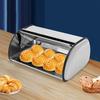 Stainless Steel Bread Box Kitchen Counter Bread Bin Storage Holder Container Large Capacity Bread Keeper Silver