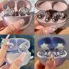 1 Pair of Women's Clip On Bluetooth Earphone Buttons with Diamond Buckle and Butterfly Ear Clip Decoration