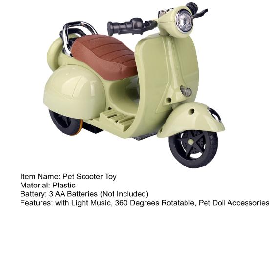 Mini Electric Scooter Hamster Toy with LED Light Music 360 Degrees