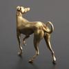 Tabletop Decoration Vintage Brass Animal Figurines Crafts Accessories Solid Brass Loyal Dogs Decorative Objects Gifts