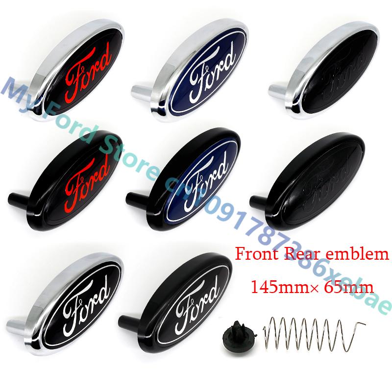 Car Sticker ABS 14.5 Car Front Head Hood Bonnet Logo Rear Trunk Badge Sticker For Ford Mondeo Focus Fusion MK2 MK4 F150 F250 Emb