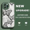 Роскошный чехол-бабочка из искусственной кожи для iPhone 14 13 12 Pro Max Samsung Galaxy S23 Ultra S20 FE M32 A13 A20S Redmi Xiaomi Poco F3 Мягкий чехол для телефона из ТПУ
