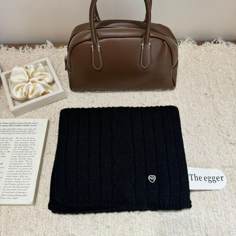 Wool Knitted Solid Color Scarf Couple Versatile Autumn and Winter Scarf Solid Color Warm Scarf Christmas Scarf Hot Sale