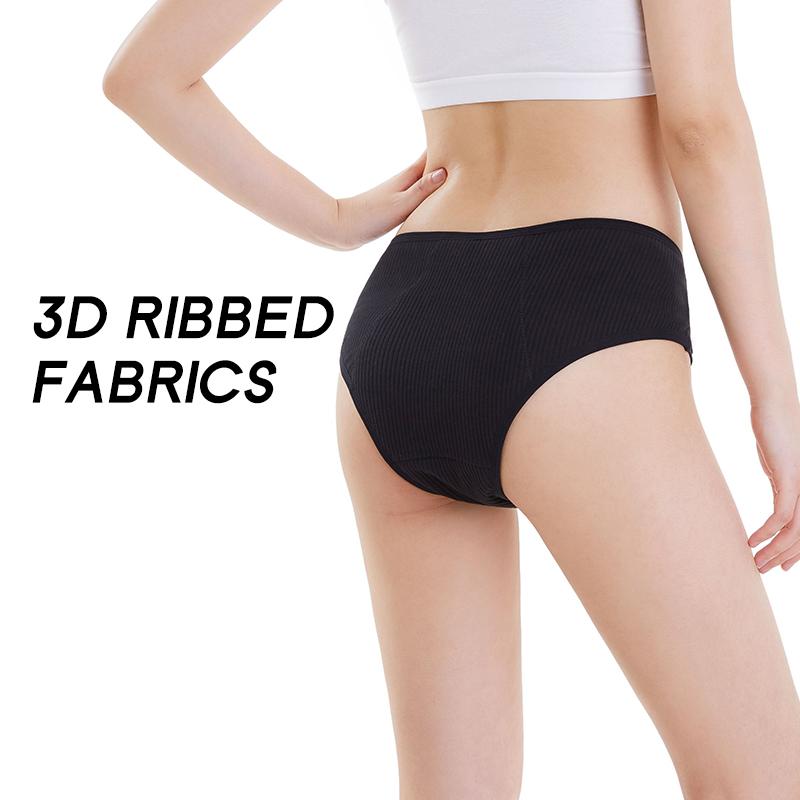 Shanhao Biodegradable Bamboo Culottes Menstruelles Low Waist Leakproof Knitted High Cut Washable for Women's Menstrual