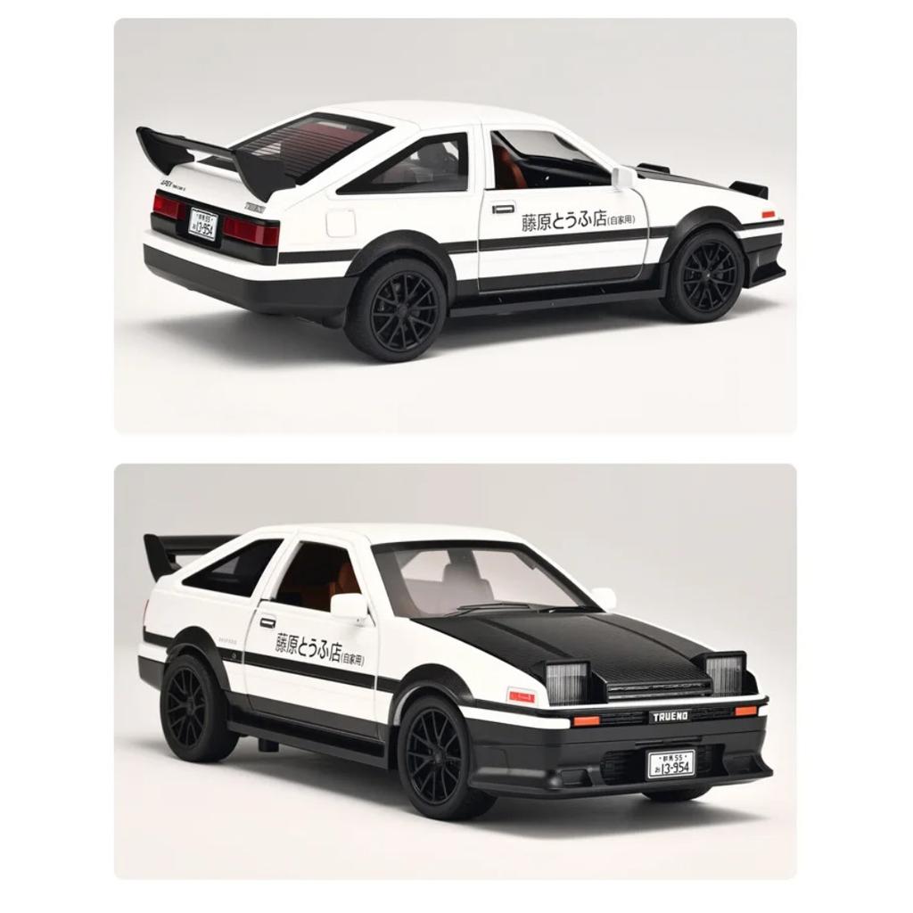 1/32 Toyota Initial D AE86 Функция дрифта Металлическая модель автомобиля Литьевые модели и игрушечные транспортные средства Металлическая модель автомобиля Звук и свет Коллекция Игрушка для детей