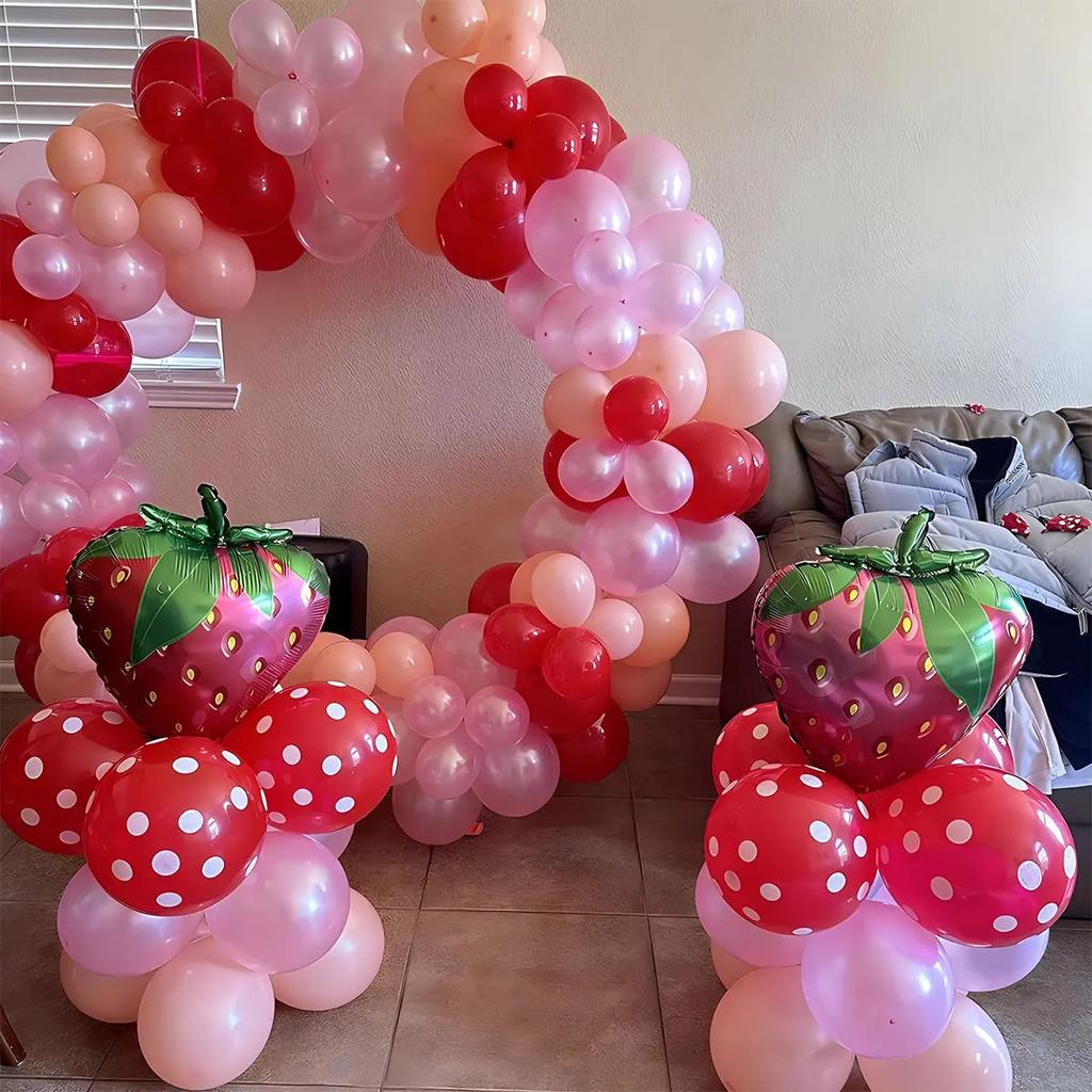 Strawberry Balloon Kit for Birthday Party Decoration