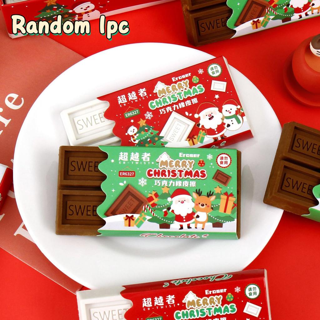Kawaii Fashion Chocolate Eraser Student Канцелярские принадлежности Funny Drawing Eraser Creative Cute Rubber Школьные принадлежности Рождественские подарки