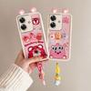 KEYSION Чехол Cute Ear 3D Cartoon для Realme Note 60 с браслетом, силиконовый противоударный чехол для телефона OPPO Realme Note 60X