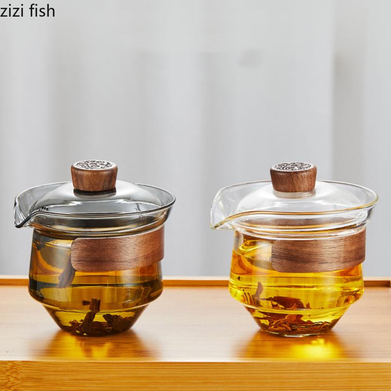 Стеклянный чайник, чашка, чайник, чайный сервиз Kungfu, крышка, миска, чайная чаша, принадлежности для заваривания чая, чайная утварь, наборы для заваривания чая и чашек