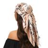 Head Scarf Women Luxury Brand Square 90*90cm Silk Foulard Satin Bandana Cheveux Soft Neckerchief Hijab Hair Scarves For Ladies