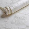 Creamy White Embossed Damask Wallpaper Bedroom Living Room Background Floral Pattern 3D Textured Wall Paper Home Decor