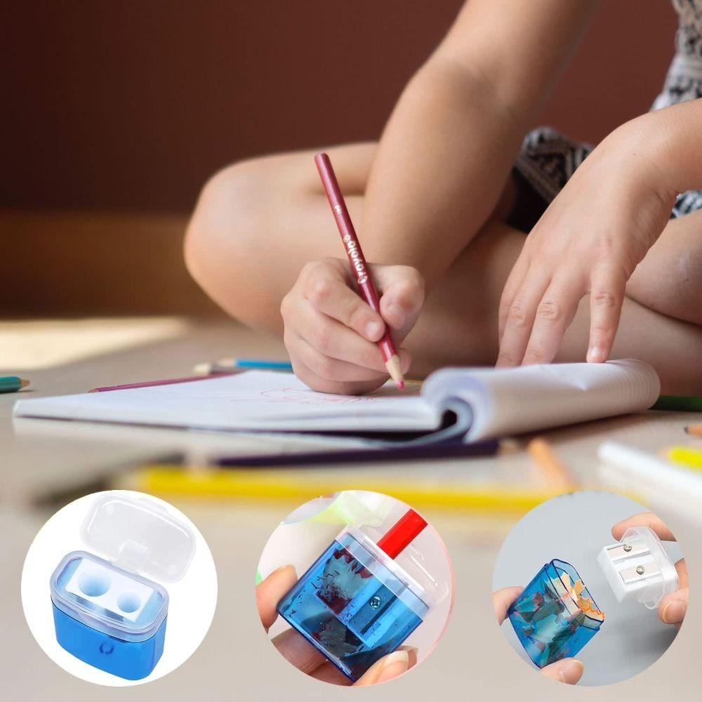 With Lid Pen Sharpener Handheld Pencil Sharpening Tool Pencil Sharpeners School Office Supplies