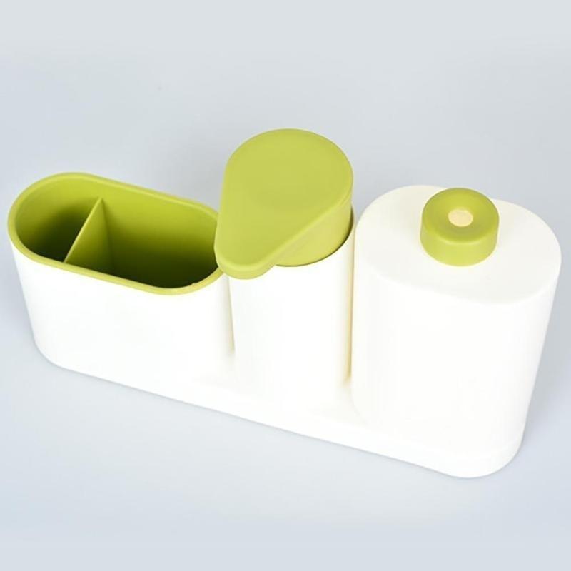 Многофункциональная стойка для мытья, дозатор для мыла и моющего средства для раковины, стойка для хранения, дезинфицирующее средство для рук, 1 комплект