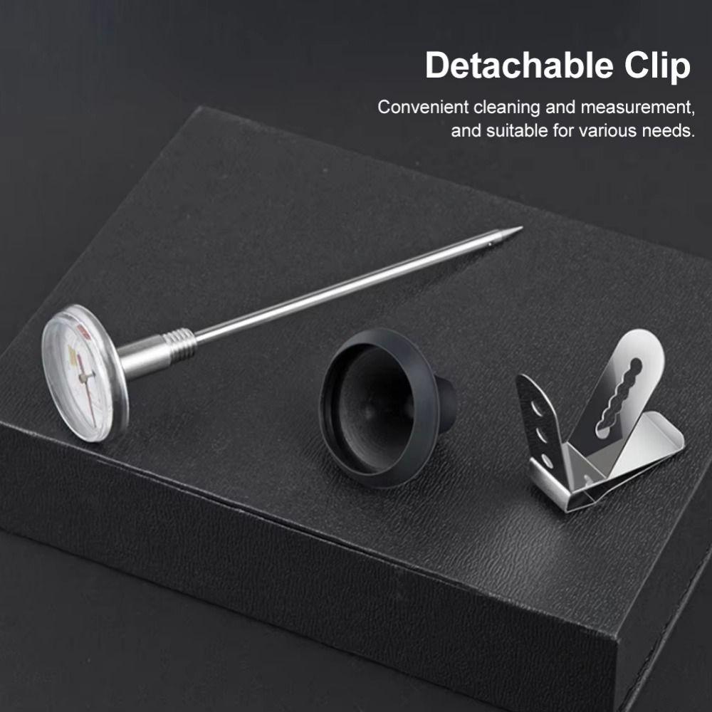 Stainless Steel Coffee Temperature Meter Clip-on Coffee Heat Measuring Tools  Home