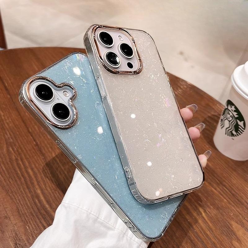 Fairy Dream Glitter Shell Pattern Applicable To IPhone16ProMax Apple 15 Mobile Phone Case Advanced Sensor Protection Case