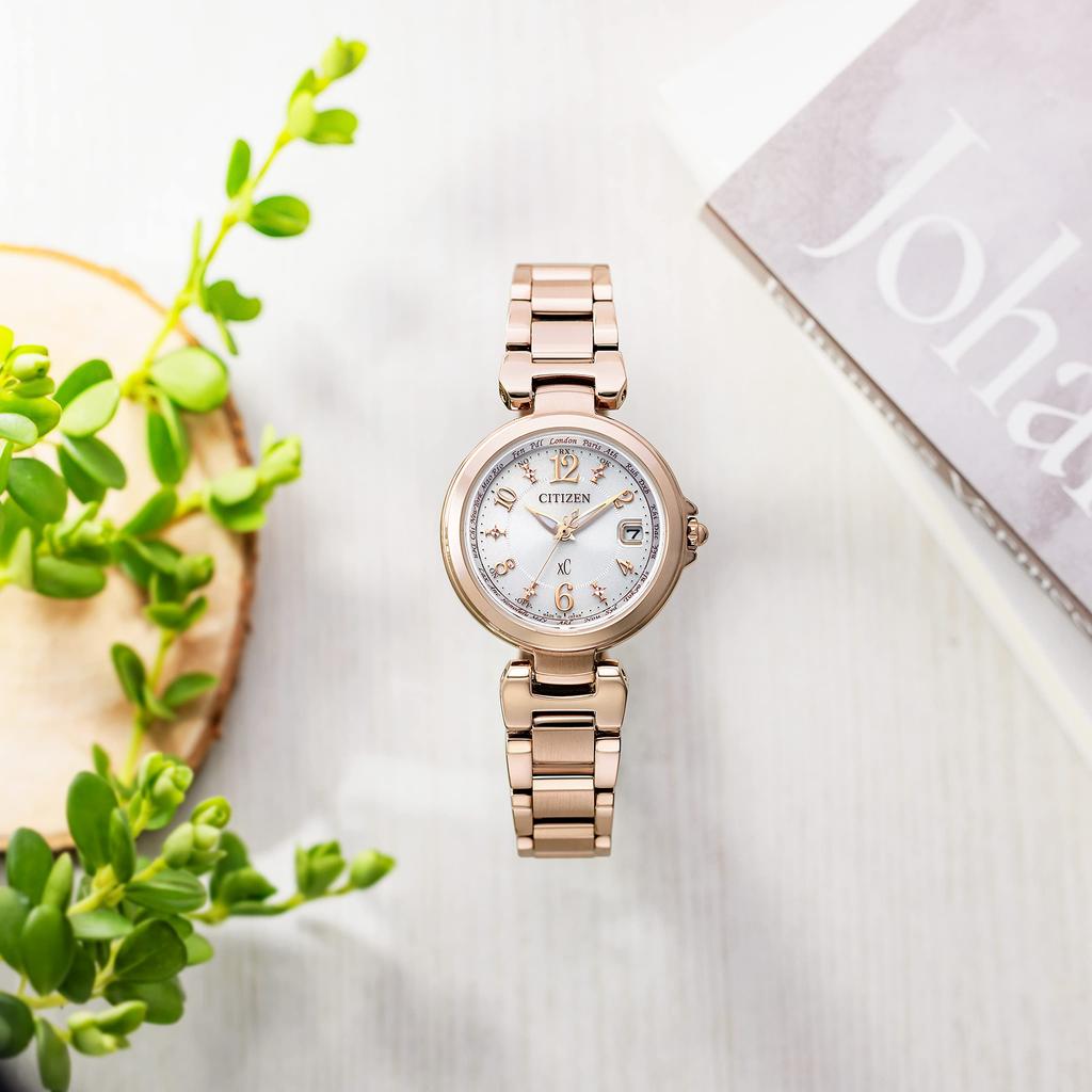 Cross Sea Eco Drive Radio Watch Waterproof White Basic Collection Happy Flight Pink [Citizen] EC1037-51A Women's
