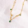 Простая женская зеленая цепочка на ключицу для девушек, модная бижутерия, циркониевое колье-чокер