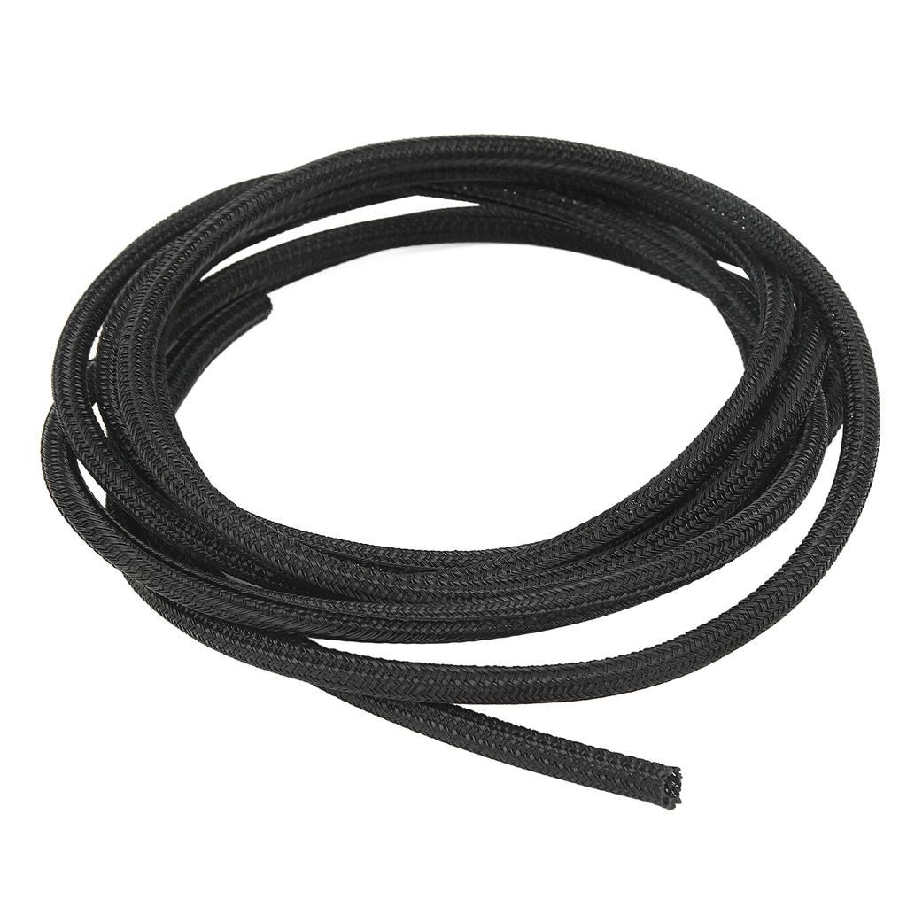 5mm 0.2in Black Cord Protector Self Wrapping Wire Loom High Temperature Resistant Cable Sleeve for RV Boat 3meter 10ft