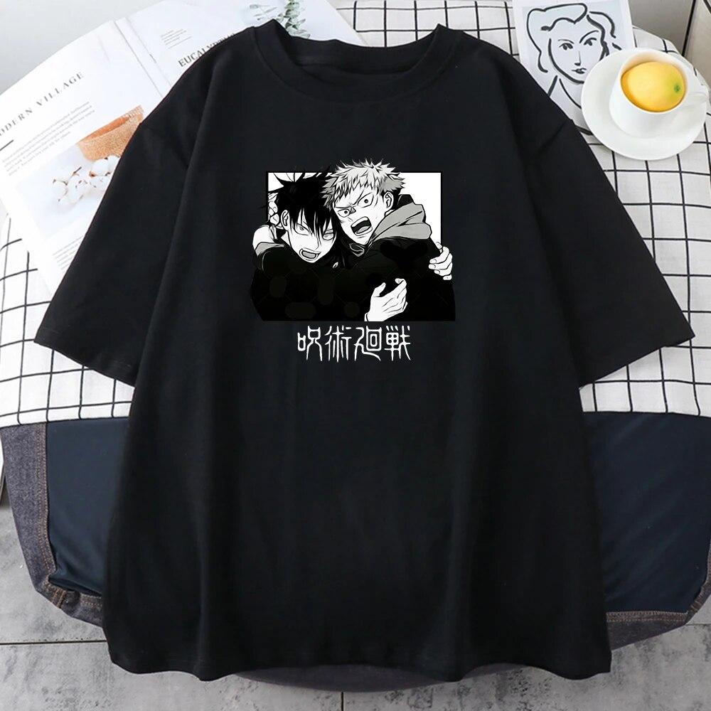 Футболки унисекс с принтом Gojo Satoru Jujustu Kaisen, уличная одежда с короткими рукавами, модная футболка в стиле хип-хоп, хлопковая футболка большого размера