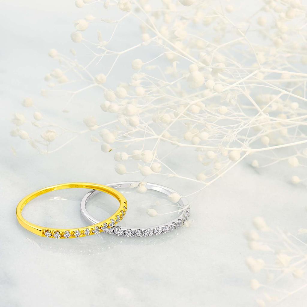 Кольцо «Вечность» с бриллиантами, 12 камней, желтое золото K18, коллекция PLATINUM [Лара Кристи] 0,15 карата lr71-0002-yg-11