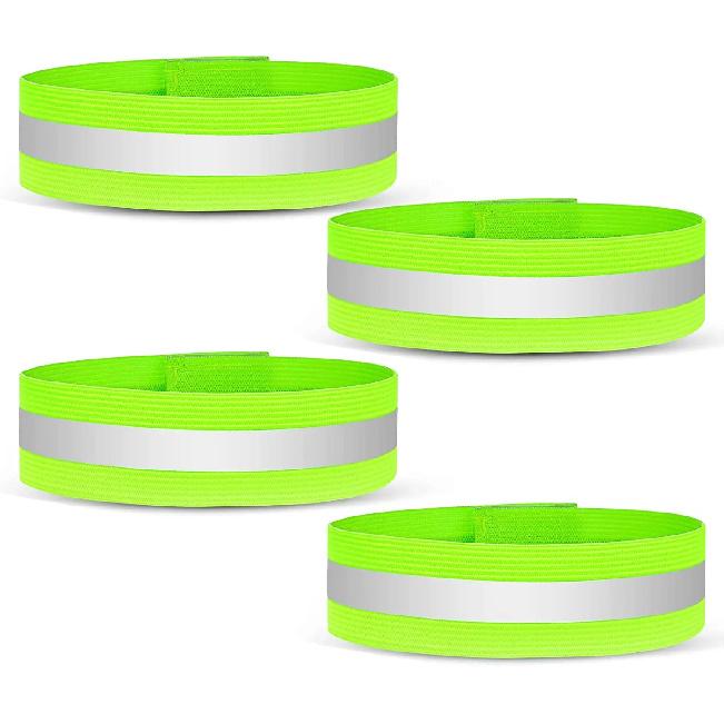 High Visibility Armbands, Elasticated Ankle Bands Hi Vis Reflective Running Armbands Wristbands Reflector Strips Safety Bands