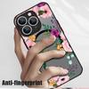Colorful Flower Magnetic Case For iPhone 16 15 14 Pro Max 13 12 Pro 11 For Magsafe Wireless Charge Soft Edge Acrylic Phone Cover