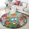 The Amazing World of Gumball pattern round rug,Carpet Rug for Living Room Bedroom Playroom ,Non-slip Floor Mat,Holiday Gifts and Birthday Gifts.
