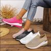 Мода 2025Женские клинья Кроссовки на платформе Осенняя мода Круглый носок Повседневная спортивная обувь Слипоны Нескользящая вулканизированная обувь Плюс