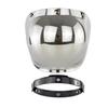 Motorcycle Retro Bubble Shield Visor PC Lens 3 Snap Helmet Windshield with Frame Set Sliver