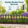 5pcs Waterproof Decorative Garden Fence 23in ×13in Plastic Landscape Barrier  Patio Yard