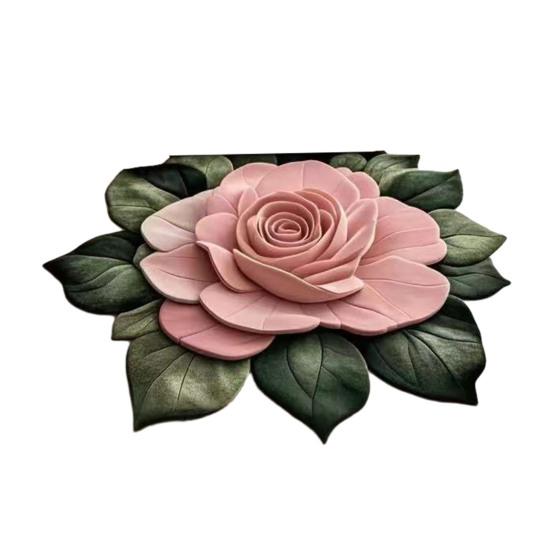 3D Цветочный ковер Реалистичный Цветочный Противоскользящий Напольный коврик Впитывающий Быстросохнущий Коврик для ванной для Кухни Спальни Прихожей Туалетного столика