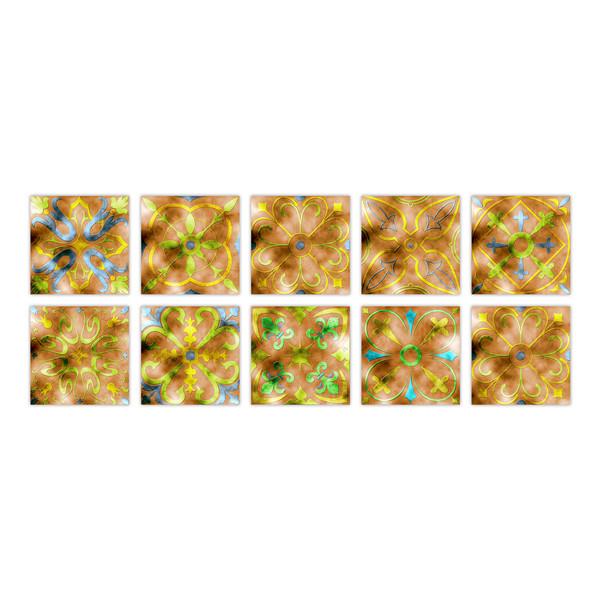 PVC Self-adhesive Sticker Waterproof DIY Tile Sticker Furniture Bathroom Kitchen Wall Stickers Removable Tile Stickers