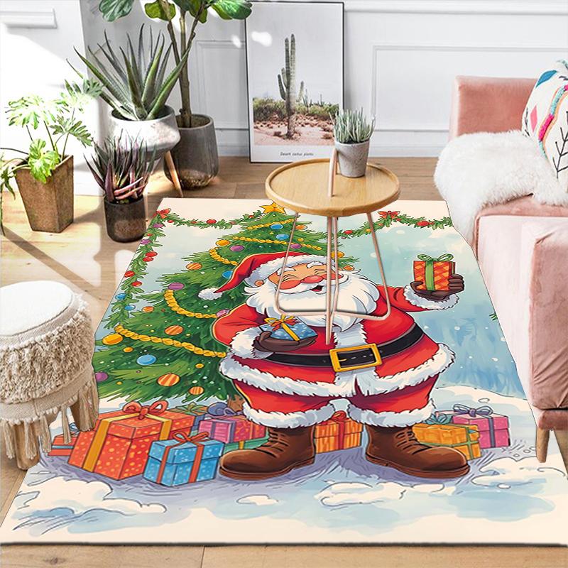 1Pc Winter Wonderland Rug Office Carpet Indoor Outdoor Doormat Nonslip Soft And Comfortable Living Room Christmas Halloween Gift D91835