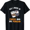 Кофе и моя футболка с пингвином Морская птица Королевский пингвин