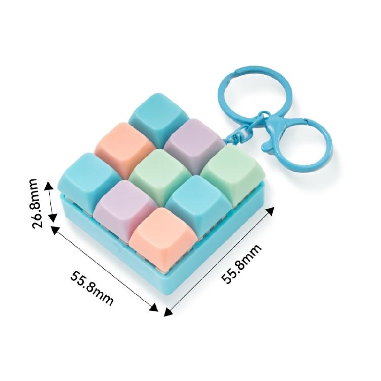 Stress Relief Keychain 9 Switchable Key Clickers Toy Detachable Keycap Keyring For Car Key Backpacks & Daily