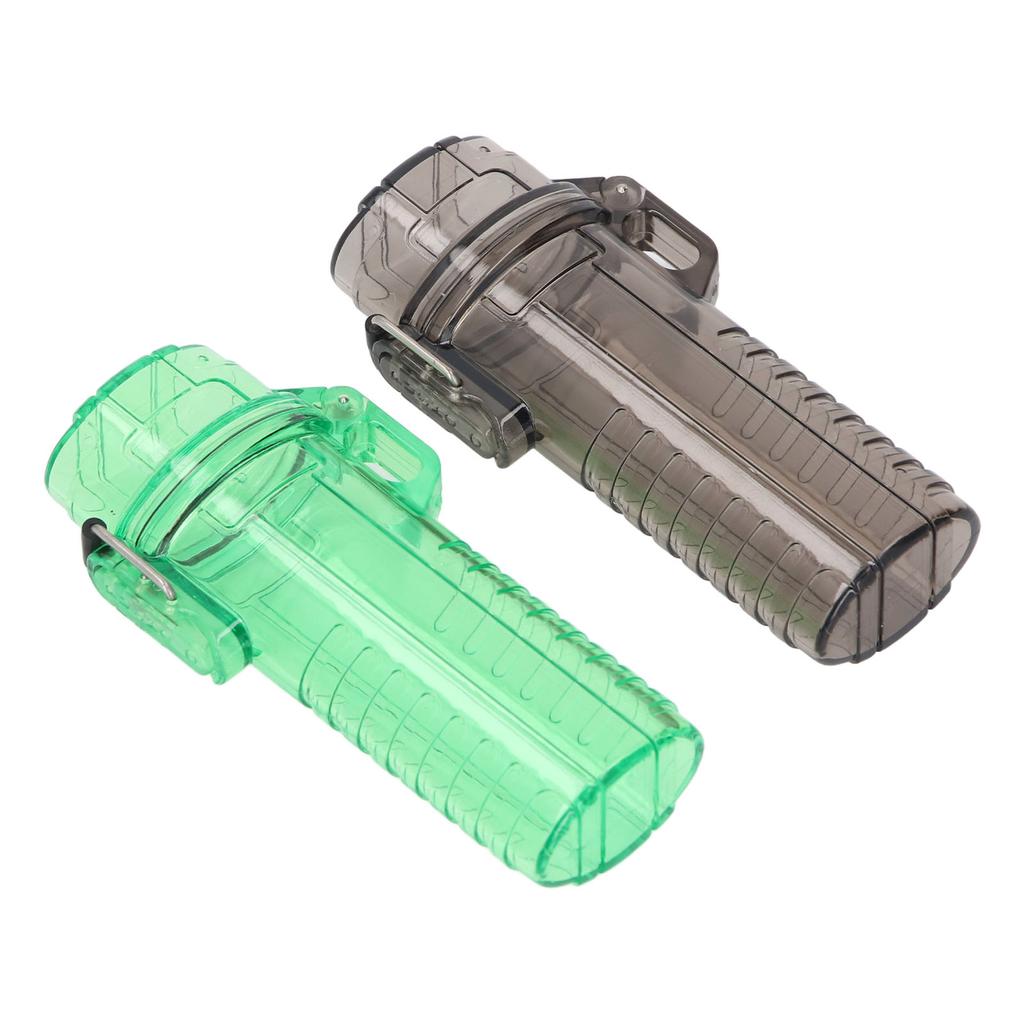 2Pcs Camping Plastic Water Proof Pocket Storage Tube Portable Organizer Holder Container for