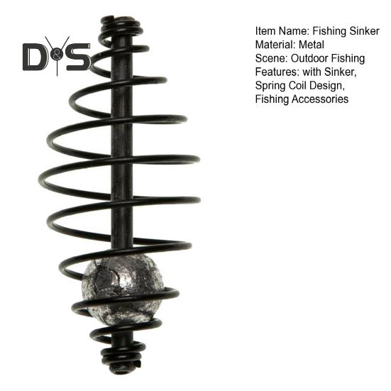 Кормушка для ловли карпа с грузилом, пружинная катушка, встроенная кормушка для метода, метатель приманки, держатель для приманки для карпа, корзина для клетки, рыболовные принадлежности