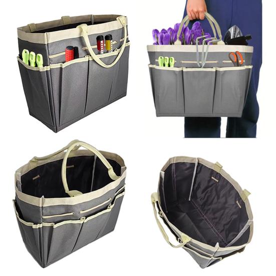 Сумка для хранения садового инвентаря с эргономичной ручкой, большой вместимостью, множеством карманов, водонепроницаемый, универсальный органайзер для хранения
