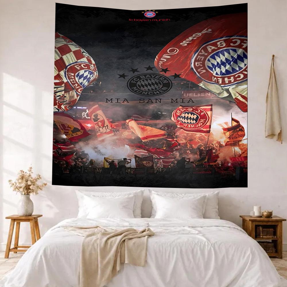 Bayern Munich Wall Decor Tapestry Art For Pet Memorial Birthdaywedding Party Backdrop Family Gift
