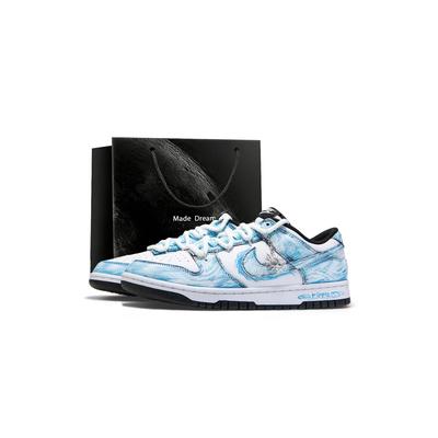 Кроссовки Dunk Скользкие Устойчивые к истиранию Низкие Кеды для скейтбординга Мужские Белые Синие DD1391-100(Team1326-SBOX)