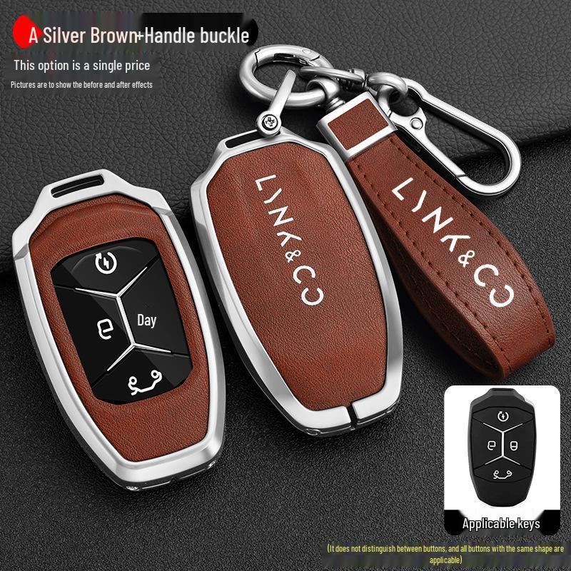 Lynk&Co Car Key Case: Metal Shell for Models 01, 02, 03 - Unisex Key Holder