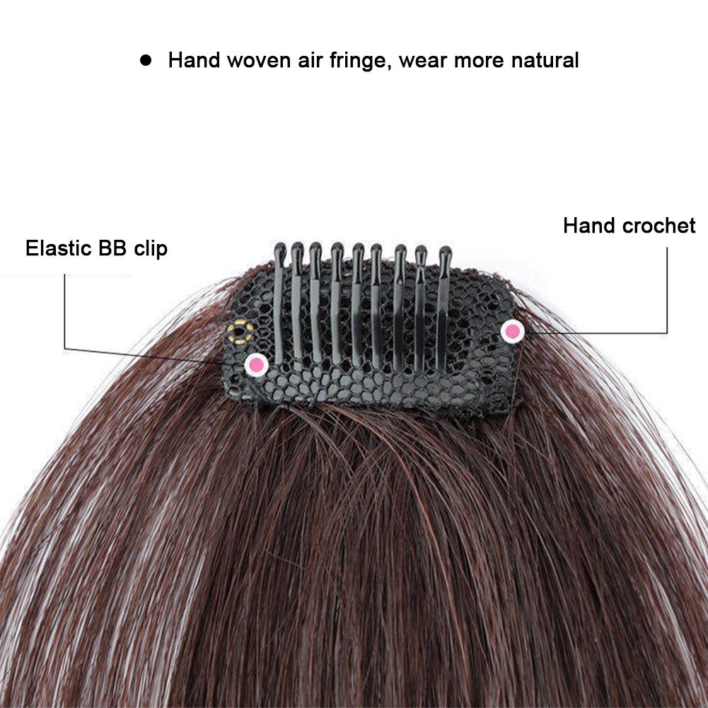 Синтетические натуральные волосы на лбу с челкой, искусственные челки, парик с воздушной челкой, женский парик, настоящие комические гладкие челки, невидимый парик