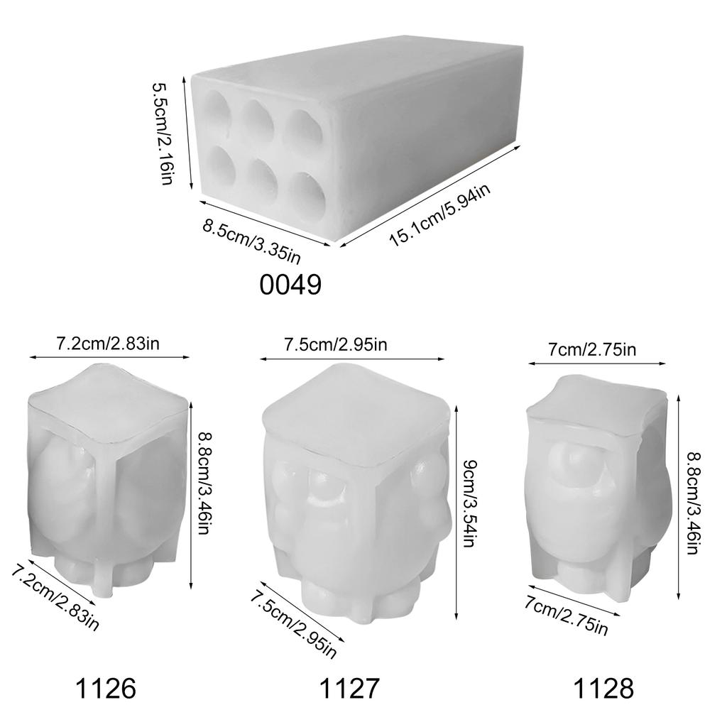 Уникальная форма для подсвечников, функциональная форма для длинных свечей и подсвечников в форме совы для энтузиастов изготовления свечей