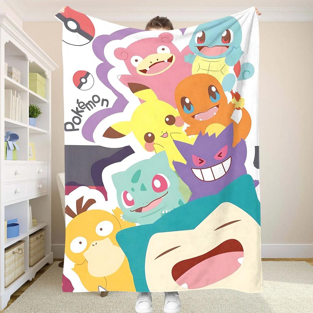 Летнее одеяло P-Pokemon и пледы для дивана, покрывало на кровать, аниме, домашний декор, охлаждающее, для пикника