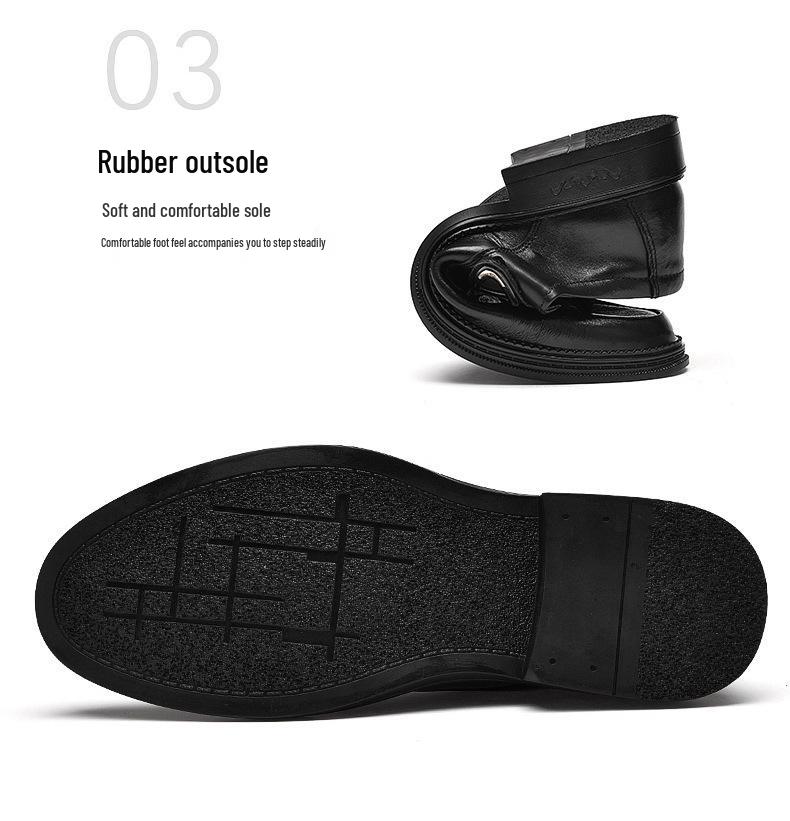 Men's Cross-Grain Cowhide Formal Leather Shoes for Autumn - Business, Casual, Wedding, or Dad's Style